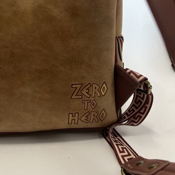 Loungefly Disney Hero Hercules Muses Mini Backpack Brown Tan Zero To Hero Bag - Picture 7 of 13